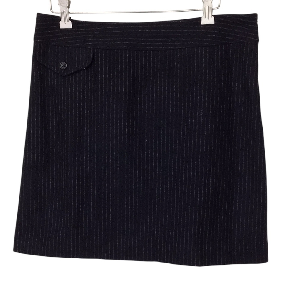Banana Republic Wool Blend Black Mini Pencil Skirt EUC Size 8